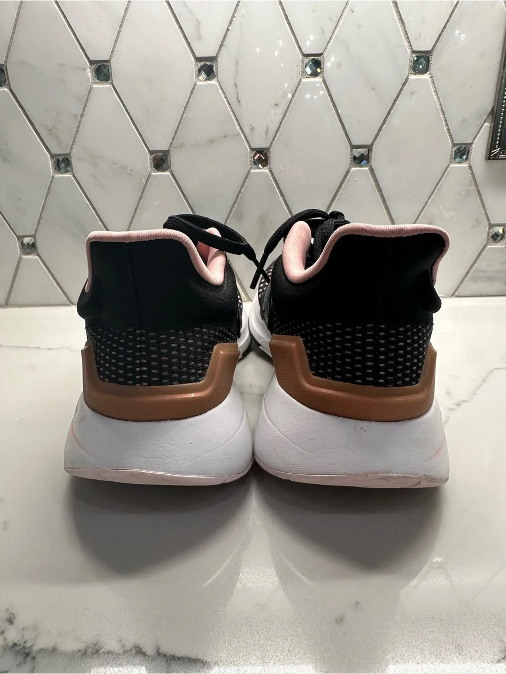 adidas Women's Black, Pink & Tan EQ21 Run Shoes